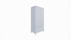 Kinderkleiderschrank Slawi - 90x50x180H cm - auf Beinen - 2 Flügeltüren - verstellbare Einlegeböden und Hängeteil - 1 Soft-Close-Schublade