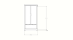 Kinderkleiderschrank Slawi - 90x50x180H cm - auf Beinen - 2 Flügeltüren - verstellbare Einlegeböden und Hängeteil - 1 Soft-Close-Schublade