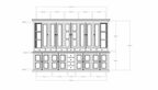 Buffetschrank Sligo - 360x50x250H cm - geschlossene Türen - Glastüren - offene Regale