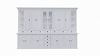 Buffetschrank Sligo - 360x50x250H cm - geschlossene Türen - Glastüren - offene Regale