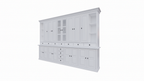 Buffetschrank Sligo - 360x50x250H cm - geschlossene Türen - Glastüren - offene Regale