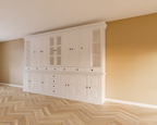 Buffetschrank Sligo - 360x50x250H cm - geschlossene Türen - Glastüren - offene Regale