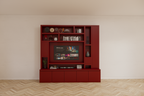 Fächerschrank Soria - 250x30/40x240H cm - Push-to-open-Türen