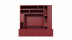 Fächerschrank Soria - 250x30/40x240H cm - Push-to-open-Türen