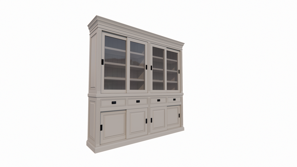 Buffetschrank South Beach - 240x50x240H cm - 8 Schiebetüren - 4 Soft-Close-Schubladen