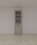 Vitrine Tarente 01 - 70x45x220H - 1 Schranktür - 1 Soft-Close-Schublade - 1 geschlossene Tür