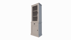 Vitrine Tarente 01 - 70x45x220H - 1 Schranktür - 1 Soft-Close-Schublade - 1 geschlossene Tür