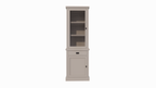 Vitrine Tarente 01 - 70x45x220H - 1 Schranktür - 1 Soft-Close-Schublade - 1 geschlossene Tür