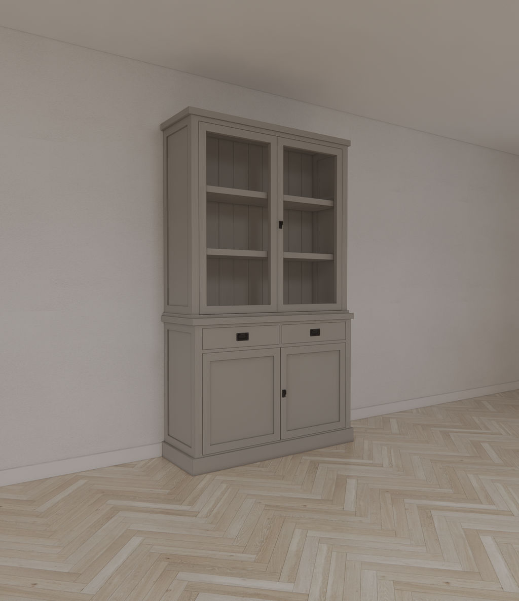 Buffetschrank Tarente 02 - 130x45x220H - 2 Schranktüren - 2 Soft-Close-Schubladen - 2 geschlossene Türen