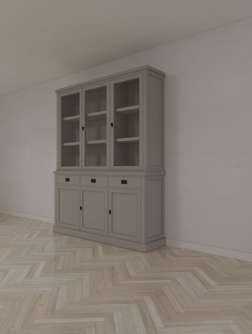 Buffetschrank Tarente 03 -170x45x220H - 3 Schranktüren - 3 Soft-Close-Schubladen - 3 geschlossene Türen