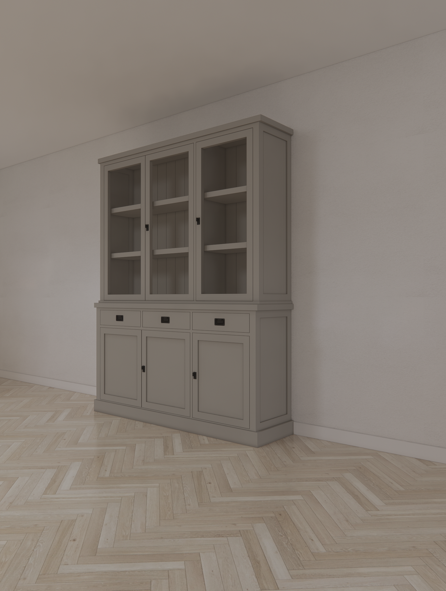 Buffetschrank Tarente 03 -170x45x220H - 3 Schranktüren - 3 Soft-Close-Schubladen - 3 geschlossene Türen