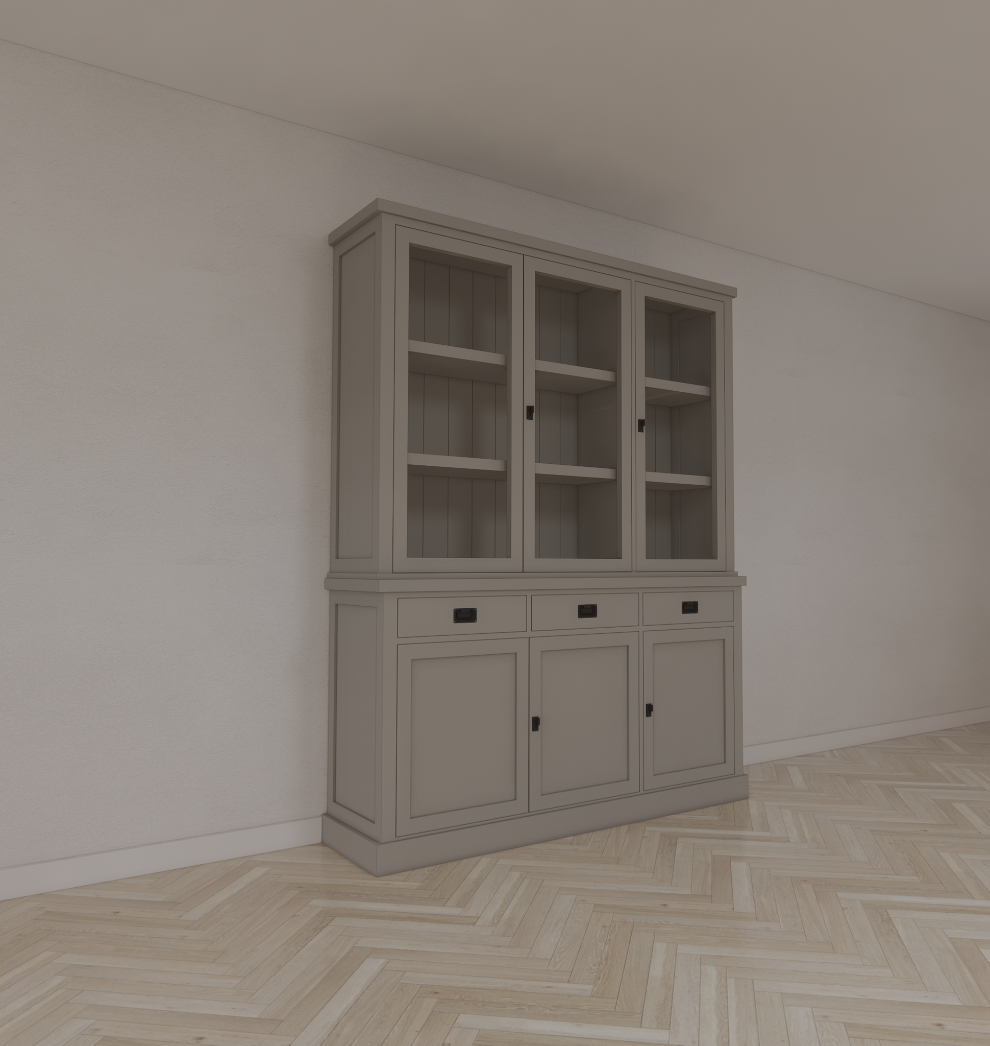 Buffetschrank Tarente 03 -170x45x220H - 3 Schranktüren - 3 Soft-Close-Schubladen - 3 geschlossene Türen