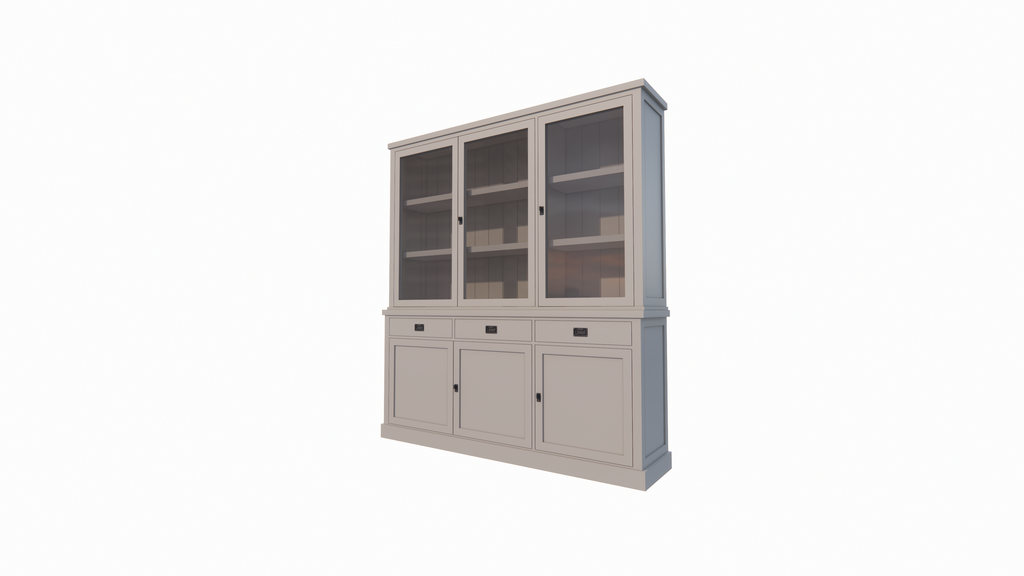 Buffetschrank Tarente 04 -200x45x220H - 3 Schranktüren - 3 Soft-Close-Schubladen - 3 geschlossene Türen