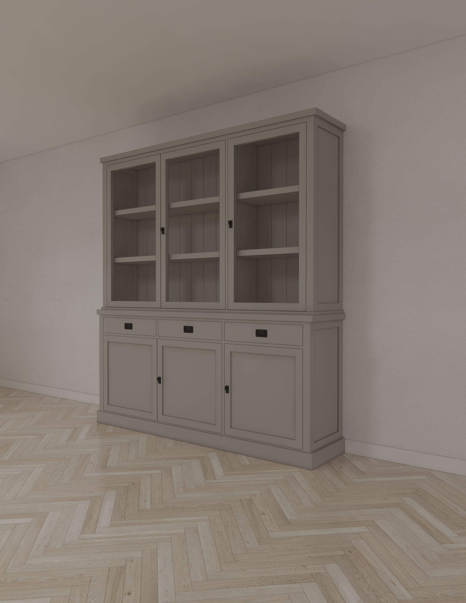 Buffetschrank Tarente 04 -200x45x220H - 3 Schranktüren - 3 Soft-Close-Schubladen - 3 geschlossene Türen
