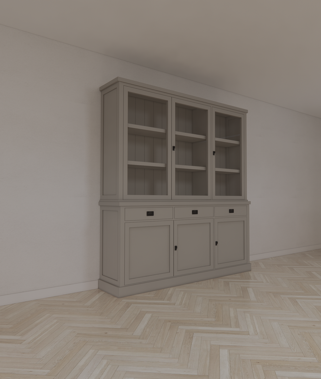 Buffetschrank Tarente 04 -200x45x220H - 3 Schranktüren - 3 Soft-Close-Schubladen - 3 geschlossene Türen