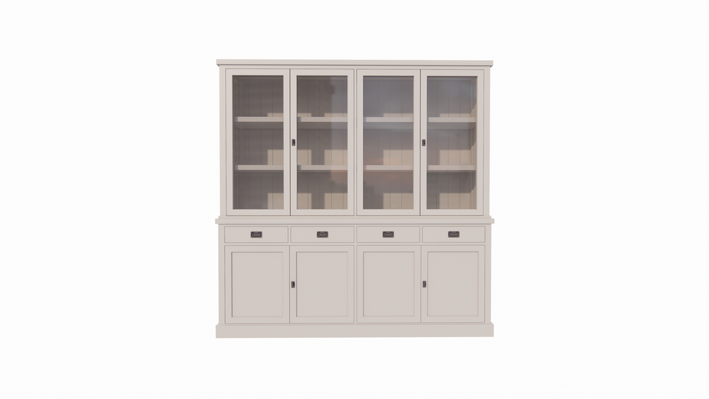 Buffetschrank Tarente 05 - 220x45x220H - 4 Schranktüren - 4 Soft-Close-Schubladen - 4 geschlossene Türen