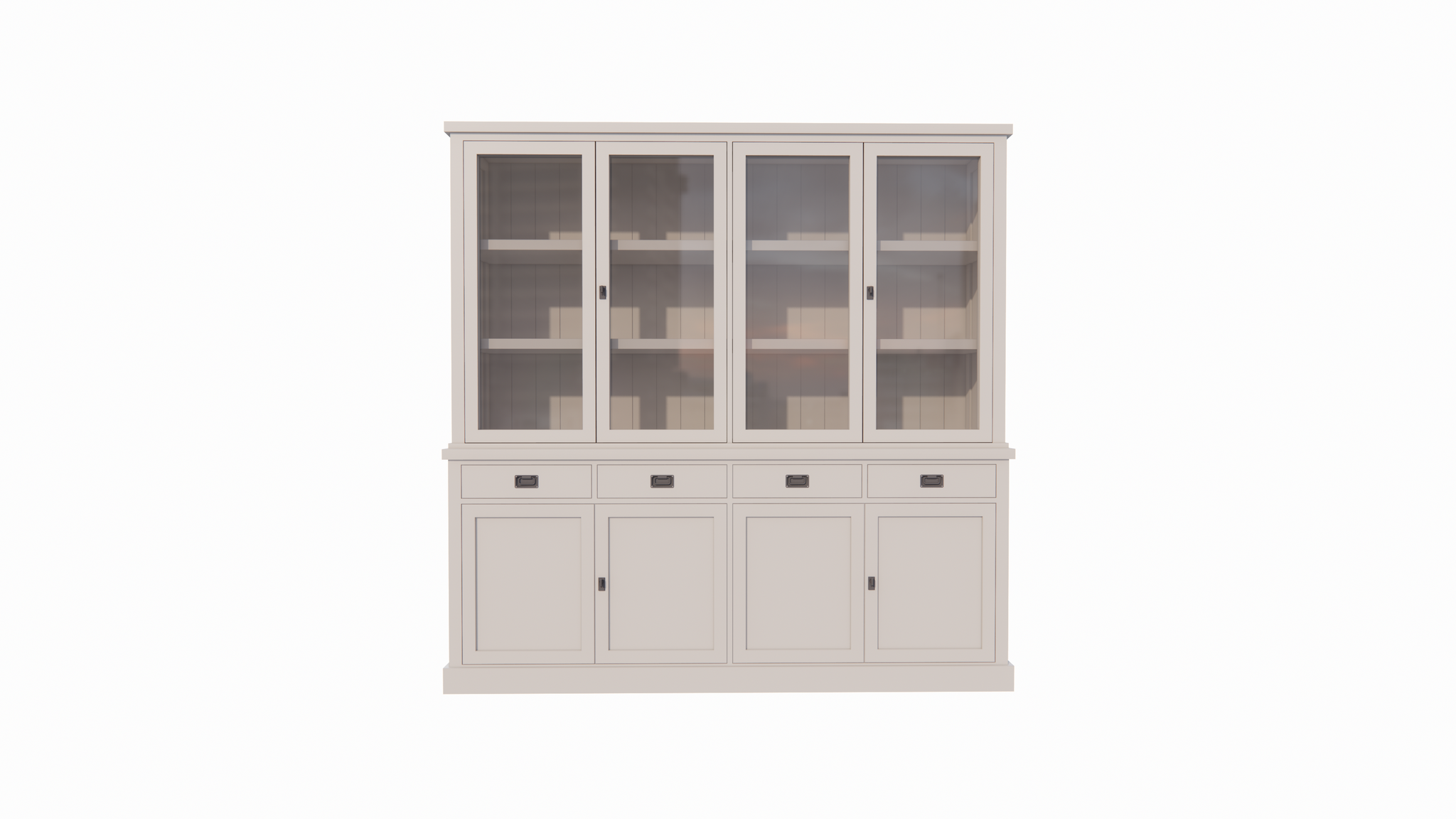 Buffetschrank Tarente 05 - 220x45x220H - 4 Schranktüren - 4 Soft-Close-Schubladen - 4 geschlossene Türen