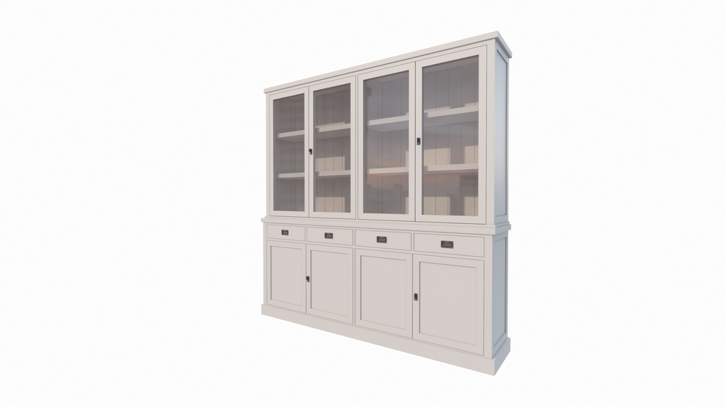 Buffetschrank Tarente 05 - 220x45x220H - 4 Schranktüren - 4 Soft-Close-Schubladen - 4 geschlossene Türen