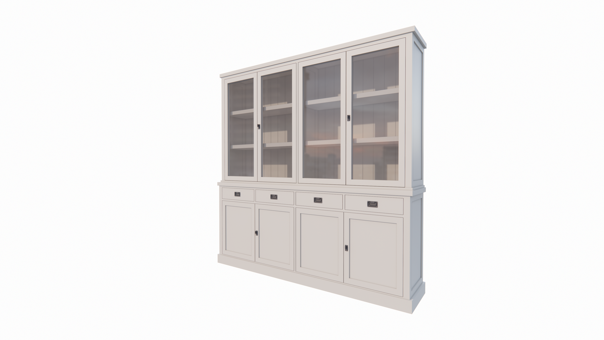 Buffetschrank Tarente 05 - 220x45x220H - 4 Schranktüren - 4 Soft-Close-Schubladen - 4 geschlossene Türen