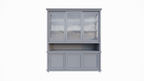 Buffetschrank Tavira - 190x47x220H cm - Schiebetüren - teilweise Glas - offenes Fach - auf Beinen