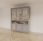 Buffetschrank Tavira - 190x47x220H cm - Schiebetüren - teilweise Glas - offenes Fach - auf Beinen