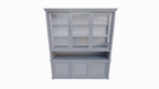 Buffetschrank Tavira - 190x47x220H cm - Schiebetüren - teilweise Glas - offenes Fach - auf Beinen