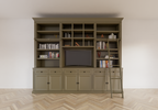 TV Bücherregal Die Kronenbibliothek - 290x46/55x240H cm - TV-Fach - Landhausstil
