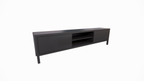 TV-Sideboard Tomar - 220x40x40H cm - auf Füßen - 2 push-to-open Türen - 2 offene Fächer - schlichtes Design
