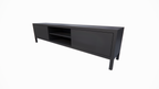TV-Sideboard Tomar - 220x40x40H cm - auf Füßen - 2 push-to-open Türen - 2 offene Fächer - schlichtes Design
