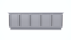 Bank Lamu - 300x60x100H cm - offene Fächer - schlichte Landhausoptik