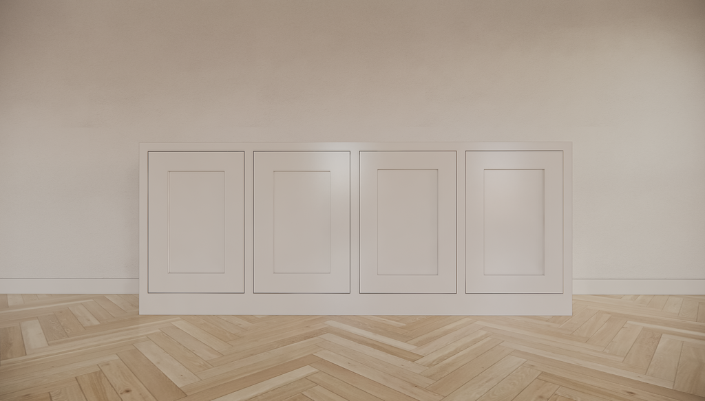 Sideboard Tunja - 200x45x80H cm - 4 grifflose Türen - schlankes Design - push to open Türen
