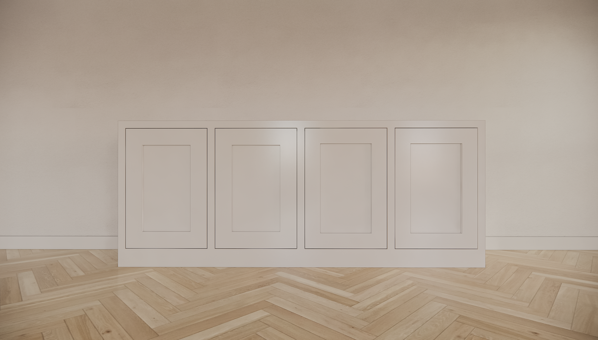 Sideboard Tunja - 200x45x80H cm - 4 grifflose Türen - schlankes Design - push to open Türen