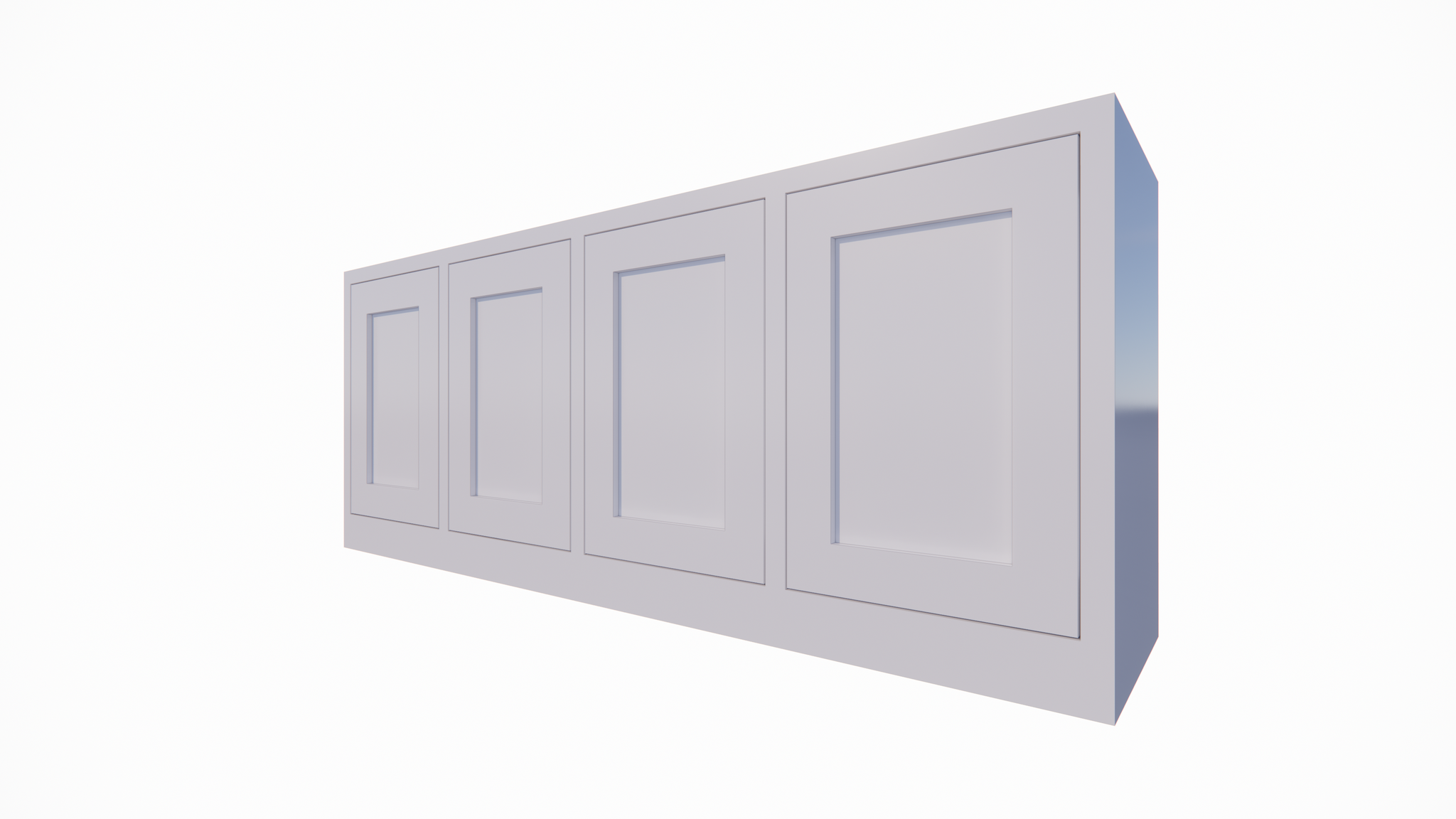 Sideboard Tunja - 200x45x80H cm - 4 grifflose Türen - schlankes Design - push to open Türen