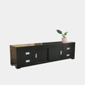 TV-Sideboard Hawai 04 - 200x45x55H cm - schlankes Design - 4 Soft-Close-Schubladen - 2 Schiebetüren - mit Kabeldurchlass