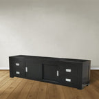 TV-Sideboard Hawai 04 - 200x45x55H cm - schlankes Design - 4 Soft-Close-Schubladen - 2 Schiebetüren - mit Kabeldurchlass