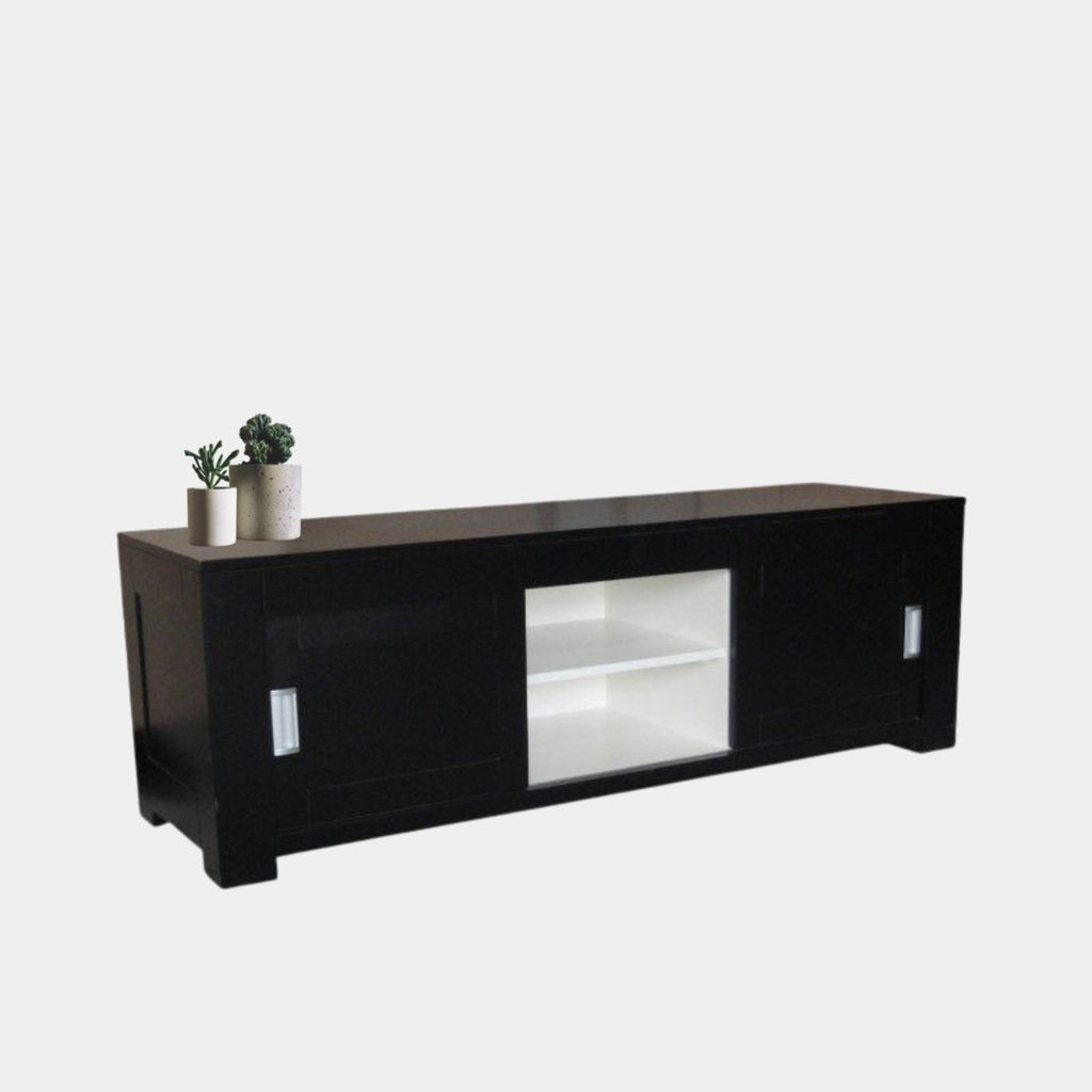 TV-Sideboard Hawai 05 - 165x50x55H cm - schlankes Design - 2 Schiebetüren - offenes Mittelfach - mit Kabeldurchlass