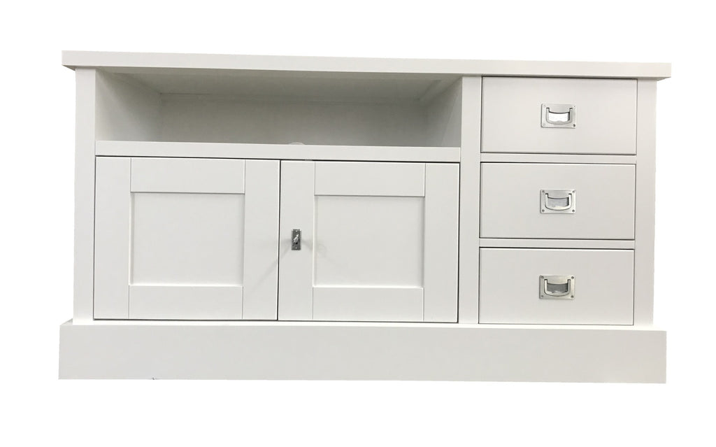 TV-Sideboard Island 06 - 125x50x65H cm - 3 Schubladen - 2 Flügeltüren - mit TV-Kabelloch