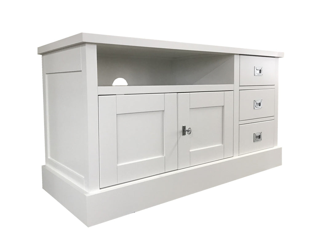 TV-Sideboard Island 06 - 125x50x65H cm - 3 Schubladen - 2 Flügeltüren - mit TV-Kabelloch