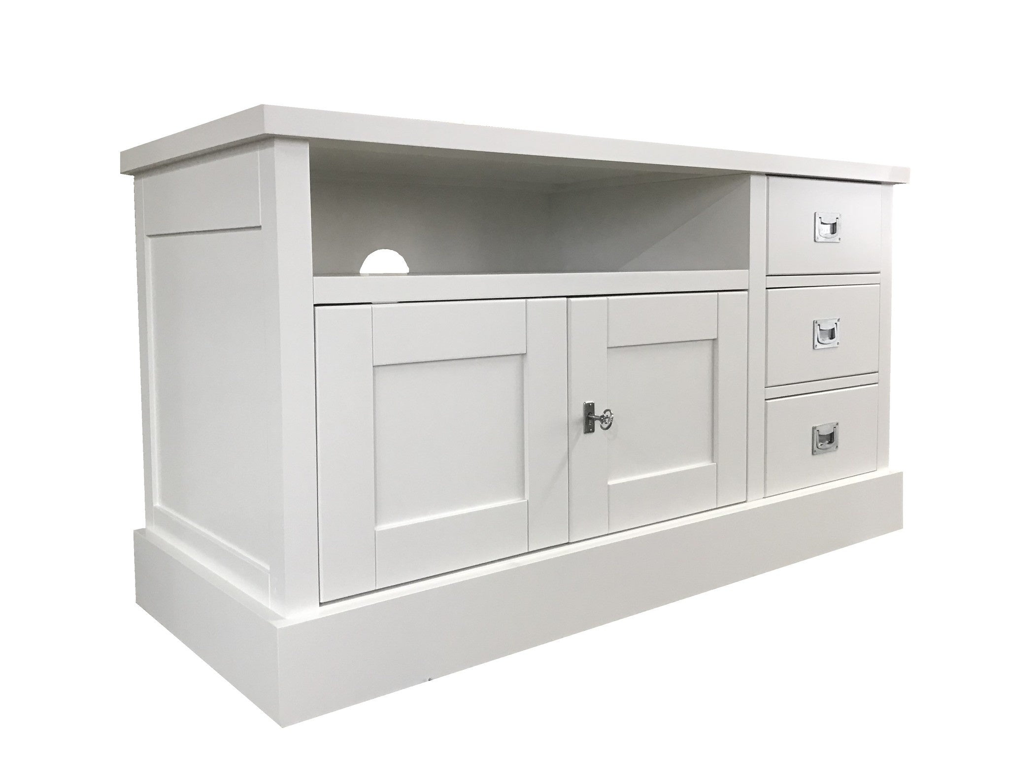 TV-Sideboard Island 06 - 125x50x65H cm - 3 Schubladen - 2 Flügeltüren - mit TV-Kabelloch