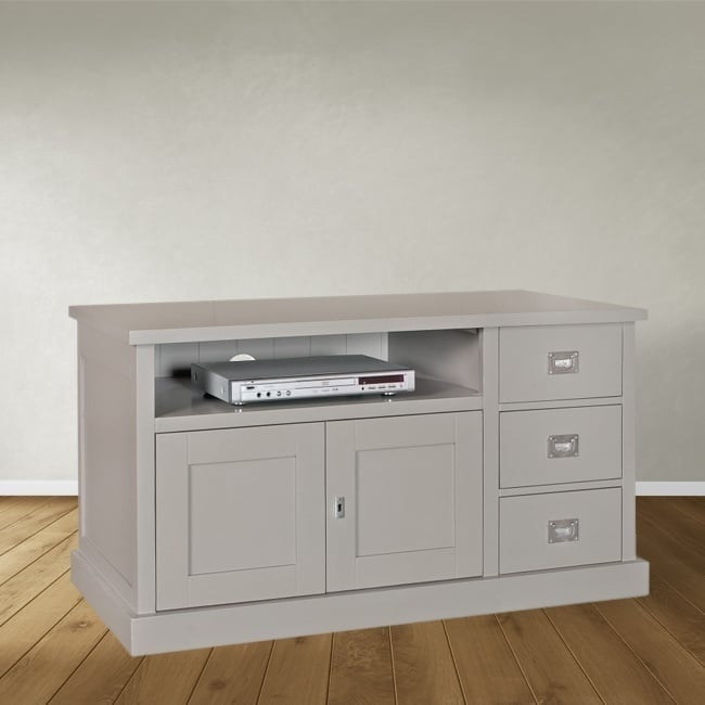 TV-Sideboard Island 06 - 125x50x65H cm - 3 Schubladen - 2 Flügeltüren - mit TV-Kabelloch