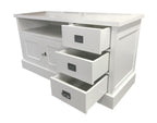 TV-Sideboard Island 06 - 125x50x65H cm - 3 Schubladen - 2 Flügeltüren - mit TV-Kabelloch