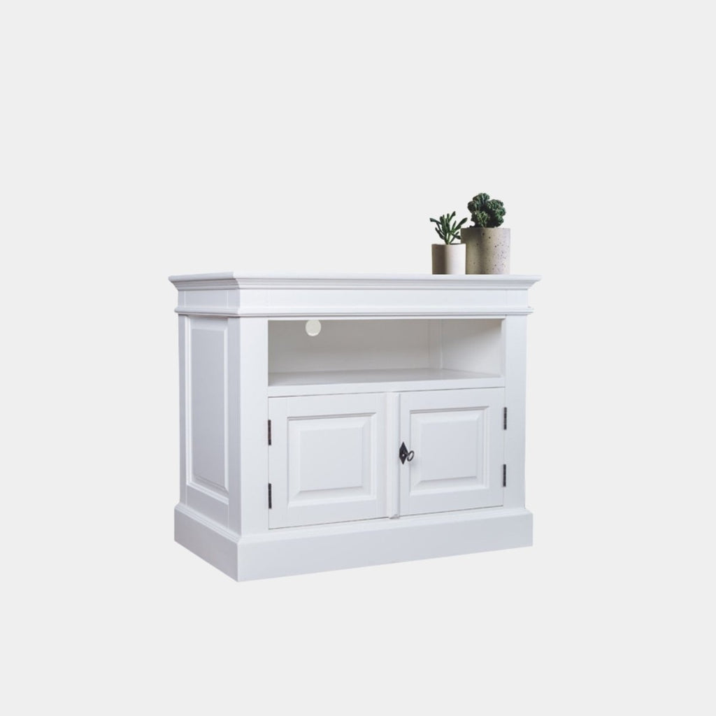 Rimini TV Sideboard - 90x50x75H cm - offenes Fach - 2 geschlossene Flügeltüren - mit Kabeldurchlass