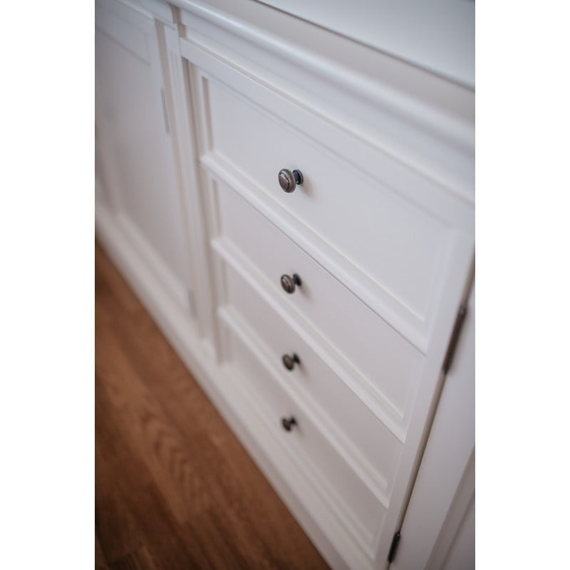 TV Bücherregal Malta - 400x43x240H cm - 6 Flügeltüren - 8 Schubladen - Kino-Wand