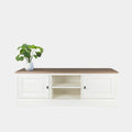 Vienna TV Sideboard - 180x50x60H cm - mit Eiche - 2 Flügeltüren - offenes Mittelfach