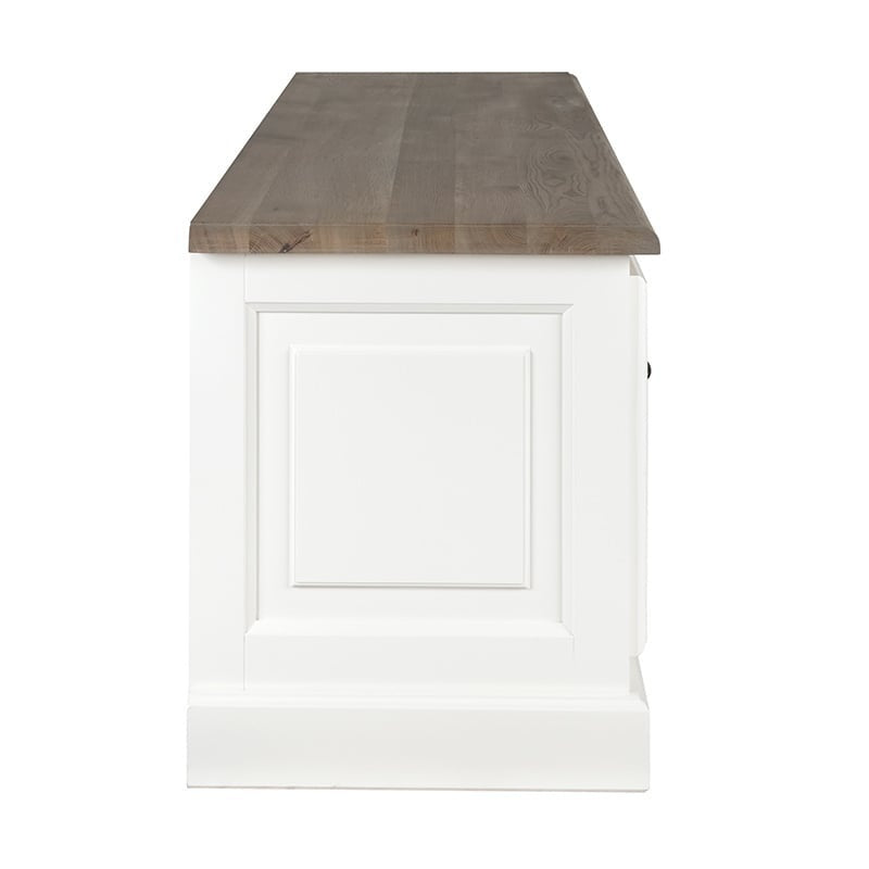 Vienna TV Sideboard - 180x50x60H cm - mit Eiche - 2 Flügeltüren - offenes Mittelfach