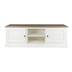 Vienna TV Sideboard - 180x50x60H cm - mit Eiche - 2 Flügeltüren - offenes Mittelfach