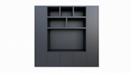 Eckschrank Austin - 250x40x240H cm - offene Einlegeböden - Push-to-open-Türen - schlankes Design