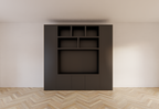 Eckschrank Austin - 250x40x240H cm - offene Einlegeböden - Push-to-open-Türen - schlankes Design