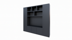 Eckschrank Austin - 250x40x240H cm - offene Einlegeböden - Push-to-open-Türen - schlankes Design