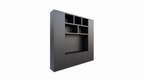 Eckschrank Austin - 250x40x240H cm - offene Einlegeböden - Push-to-open-Türen - schlankes Design